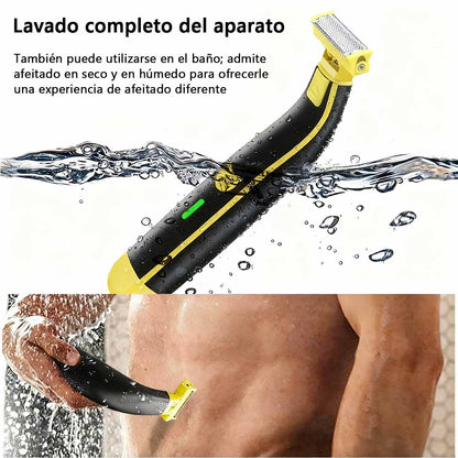 Nueva recortadora masculina, recargable por USB, lavable en todo el cuerpo; afeitadora eléctrica para piernas, rostro y vello corporal.