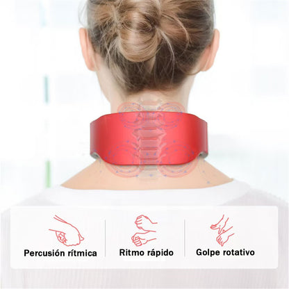 Dispositivo de masaje cervical para el hogar, eléctrico e inteligente, con tecnología de pulso electromagnético y amasado para cuello y hombros.