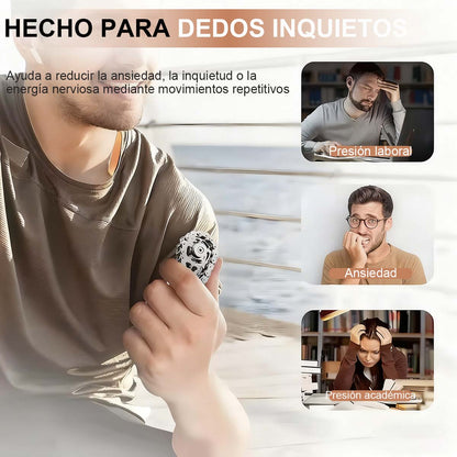 Juguete antiestrés de giroscopio con cadena de engranaje para los dedos.