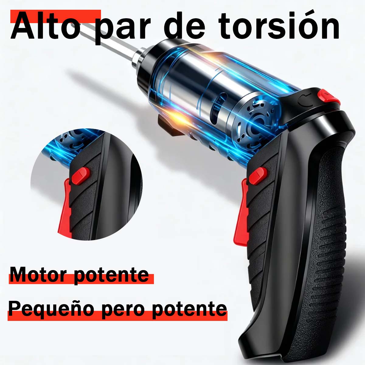 Juego de destornilladores eléctricos multifuncional, taladro eléctrico recargable y portátil.