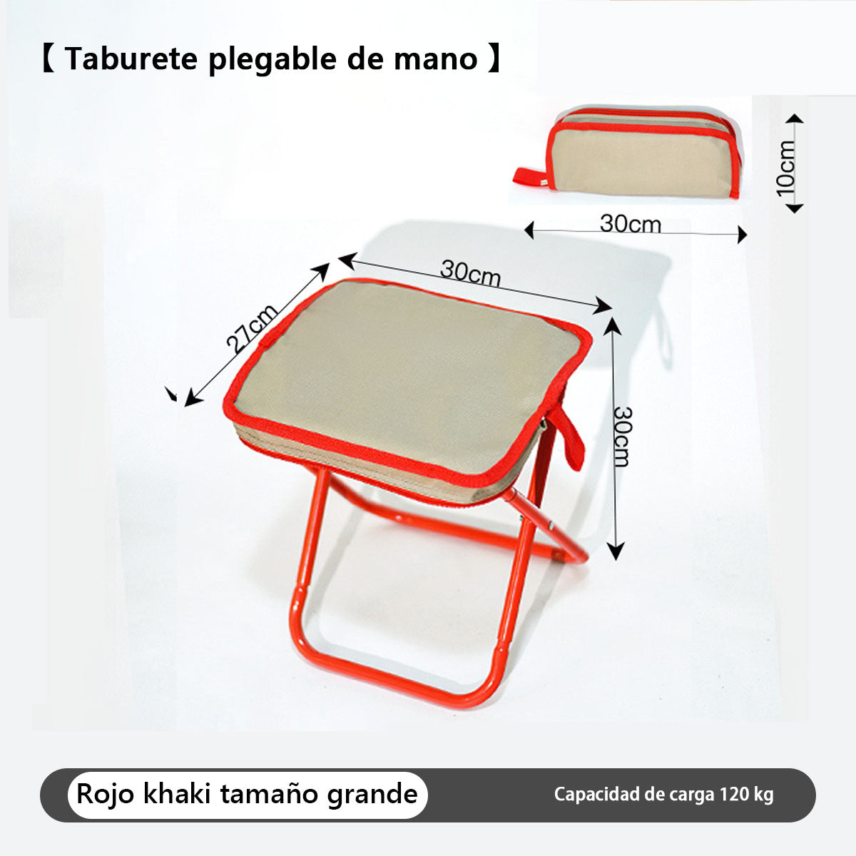 Estuche plegable para bolígrafos con banco portátil tipo banco de paja — bolso creativo que se convierte en mini banco para exteriores, ideal para personas perezosas que desean llevar un asiento miniatura donde quiera que vayan.
