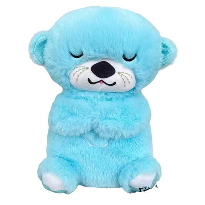 Nuevo peluche de nutria respiradora con música y luz, muñeco infantil de consuelo, juguete lindo para niñas, regalo de peluche.