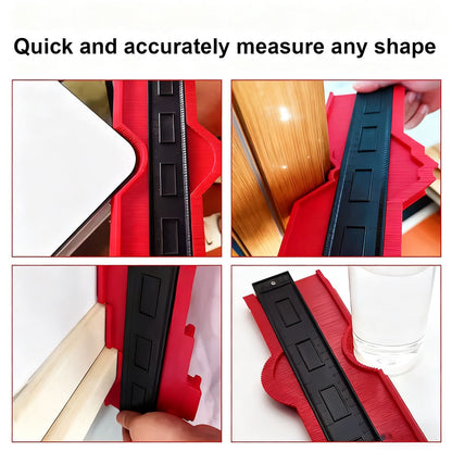 Șablon de contur cu scară de radian imperială – instrument multifuncțional pentru lemn, piatră și auto, copiază instant forme neregulate