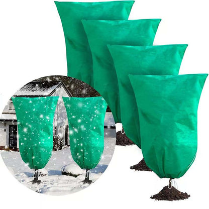 "Cubierta de protección contra el frío para plantas de color marrón, funda de no tejido para invierno, protección contra el polvo y el frío, ideal para jardinería y protección contra las heladas."