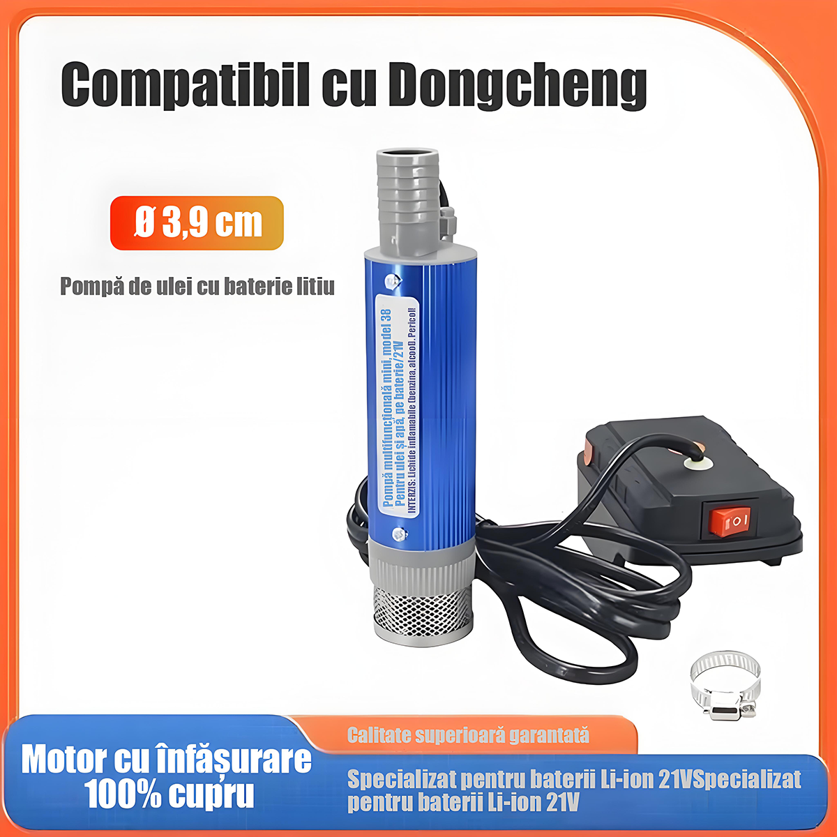 Powerful 21V Lithium Battery Oil-Water Pump