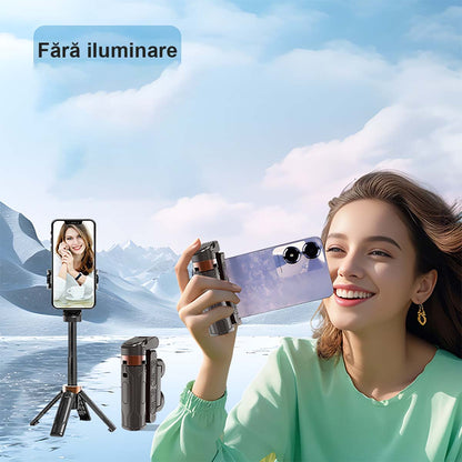 Noua versiune super mini a batonului de selfie | Ușor de transportat, universal, cu trepied cu 4 picioare, un dispozitiv magic pentru fotografii cu telefon, rotire la 360 de grade.