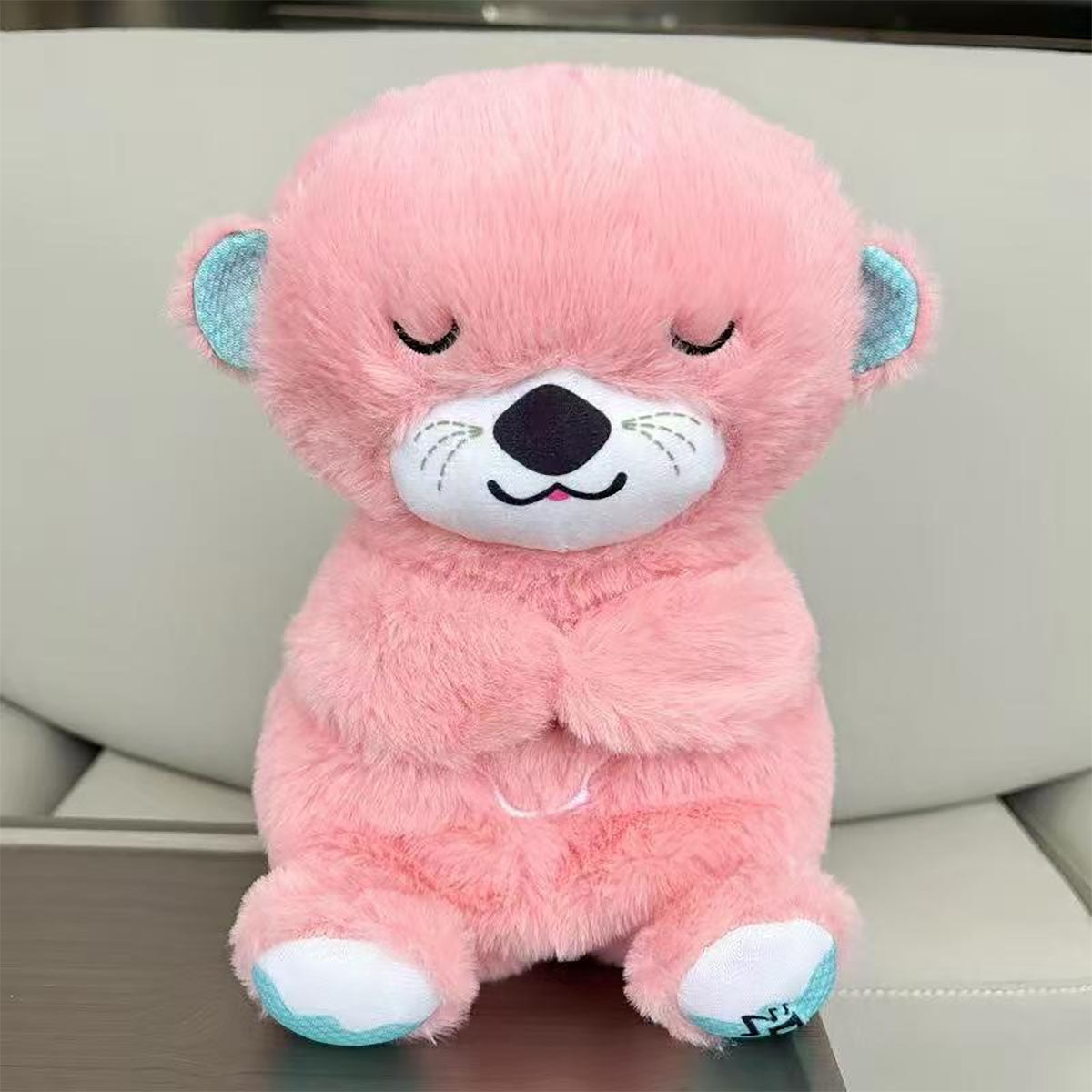 Nuevo peluche de nutria respiradora con música y luz, muñeco infantil de consuelo, juguete lindo para niñas, regalo de peluche.