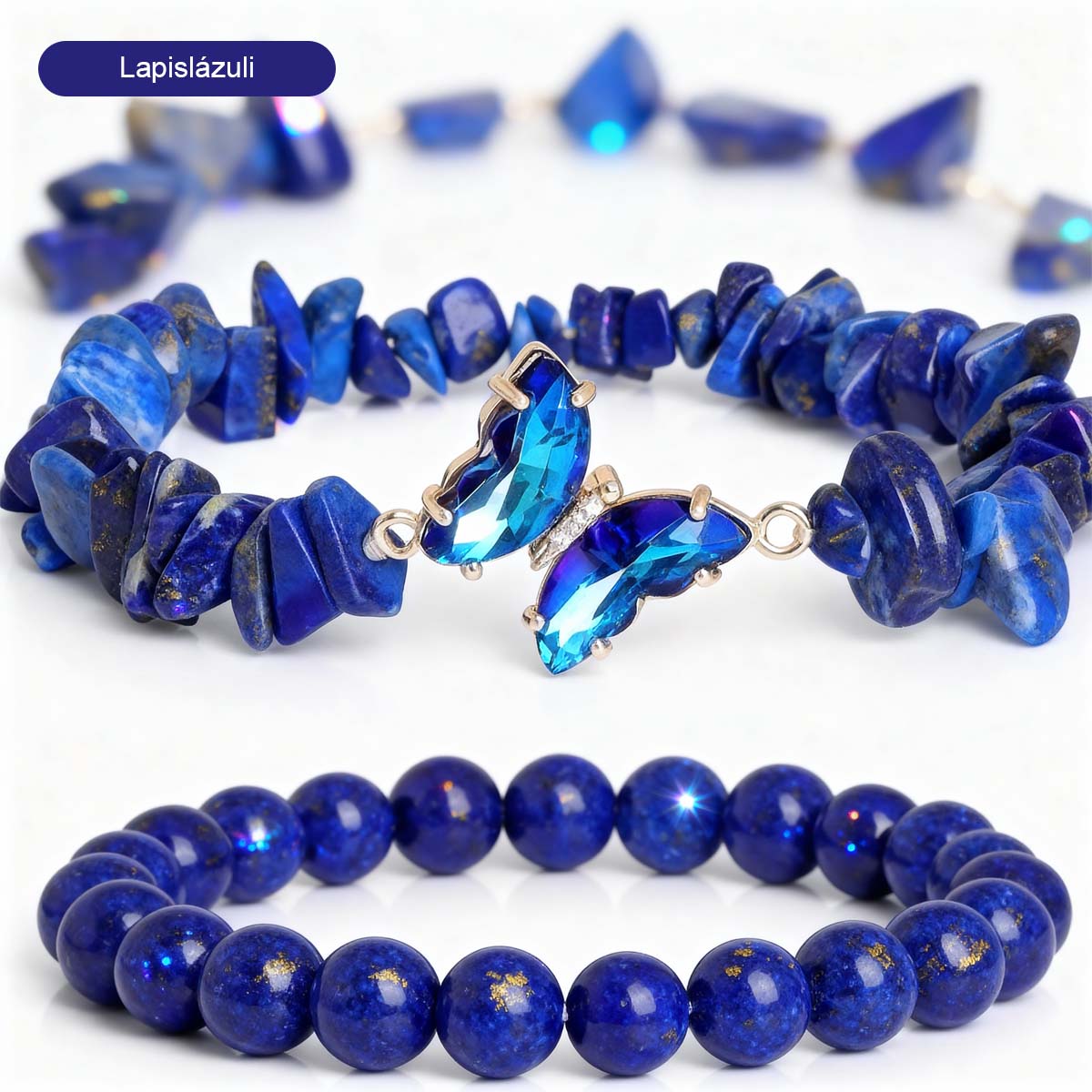 Pulsera de cristales de amatista morada natural de doble capa, para mujeres, de alto nivel, con diseño apilable y cuentas entrelazadas.
