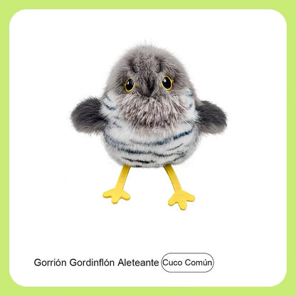 Juguete eléctrico de peluche para gatos, ave automática que aletea y hace sonidos, pajarito que canta “piu”, carbonero blanco y tucancito para entretener a tu gato.