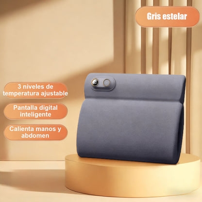 Bolsa Térmica Eléctrica con Pantalla Digital y Calefacción de Grafeno, Sin Agua, Portátil, para Manos, Rodillas y Abdomen