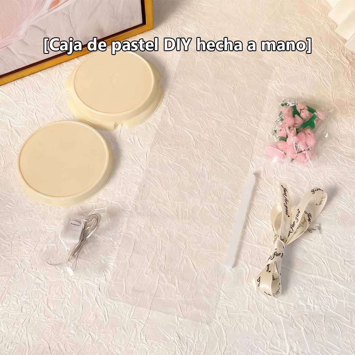 Nueva lámpara nocturna creativa en forma de tulipán, kit de materiales DIY hecho a mano, caja tipo pastel, lámpara ambiental con efecto de “mar de flores”, de aspecto romántico y elegante.