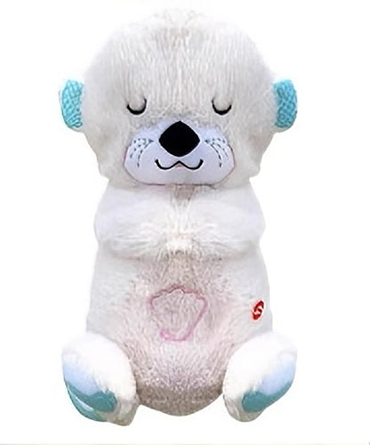 Nuevo peluche de nutria respiradora con música y luz, muñeco infantil de consuelo, juguete lindo para niñas, regalo de peluche.