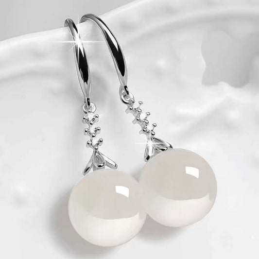 Pendientes naturales de ágata azul, blanca y verde para mujer, con baño de plata 925, circonitas, colgantes de cornalina roja y adornos de citrina.