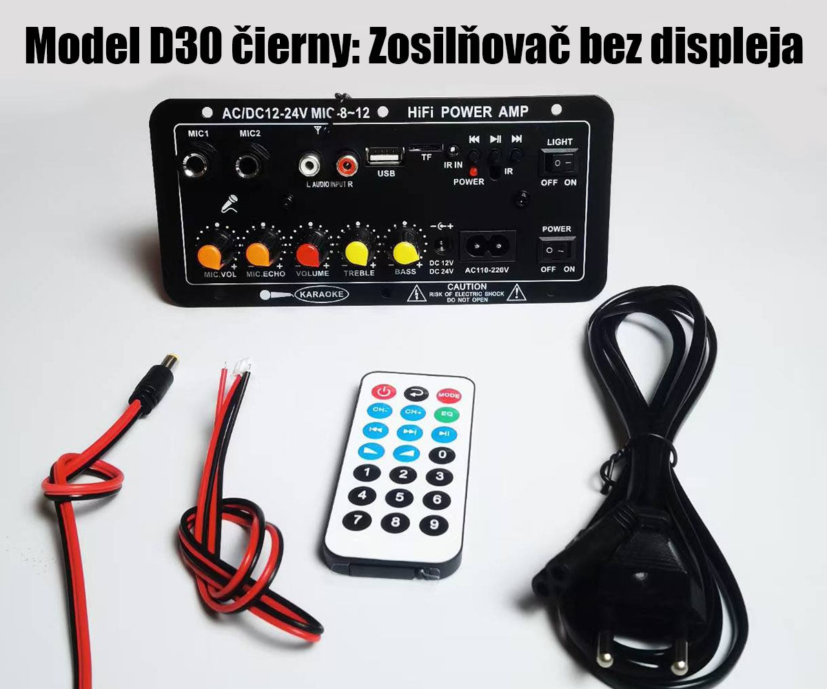 12V Bluetooth zosilňovač s kartou 24V vysoko výkonný zosilňovač, základná doska zosilňovača do auta