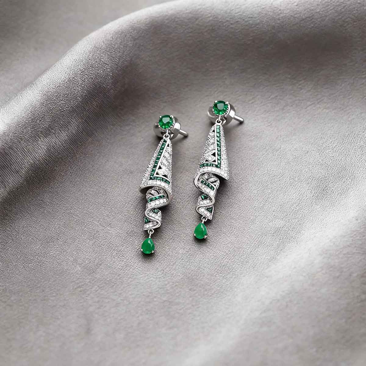 **Pendientes de satén vintage con sensación artesanal y de alta gama, diseño exclusivo de joyería, estilo étnico, con aguja de plata S925.**