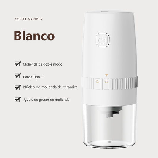 Molino de café eléctrico portátil, molinillo de café doméstico, molino automático pequeño, molinillo de granos para cereales y legumbres, máquina de molienda en seco