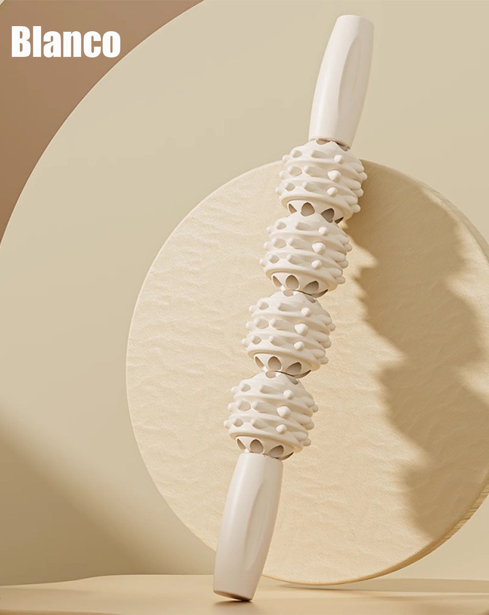 Masážní přístroj na nohy s válci – přístroj na zeštíhlení nohou, kruhový svěrací váleček, relaxace svalů stehen a lýtek, válec na nohy s hrbolky.
