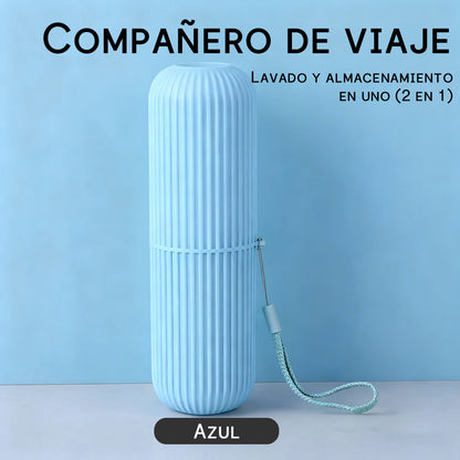 Estuche de cepillo de dientes de plástico, vaso portátil para cepillarse, kit de enjuague bucal, taza grande para pasta de dientes, caja de almacenamiento para utensilios dentales
