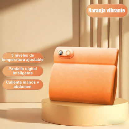 Bolsa Térmica Eléctrica con Pantalla Digital y Calefacción de Grafeno, Sin Agua, Portátil, para Manos, Rodillas y Abdomen