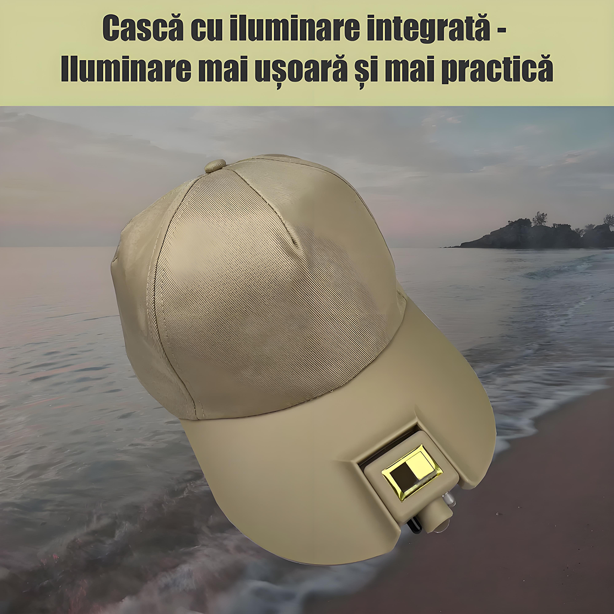 Șapcă inteligentă cu LED integrată, lampă pentru pescuit nocturn în aer liber, lampă pentru momeală, încărcare convenabilă, autonomie îndelungată