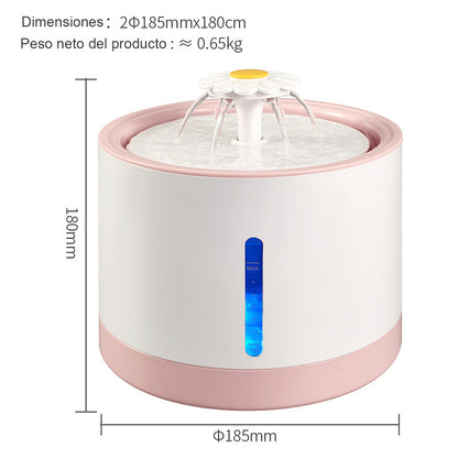 Bebedero automático inteligente para mascotas con agua circulante continua, gran capacidad, silencioso, especial para gatos y perros.