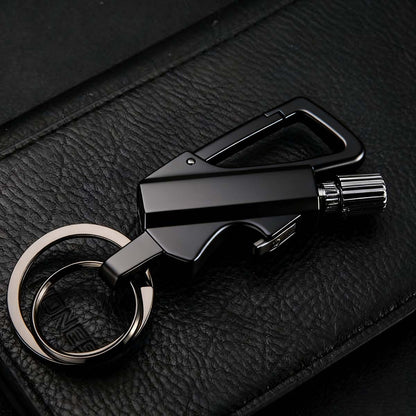 Encendedor de queroseno multifuncional, fósforo reutilizable, llavero portátil, abrebotellas.