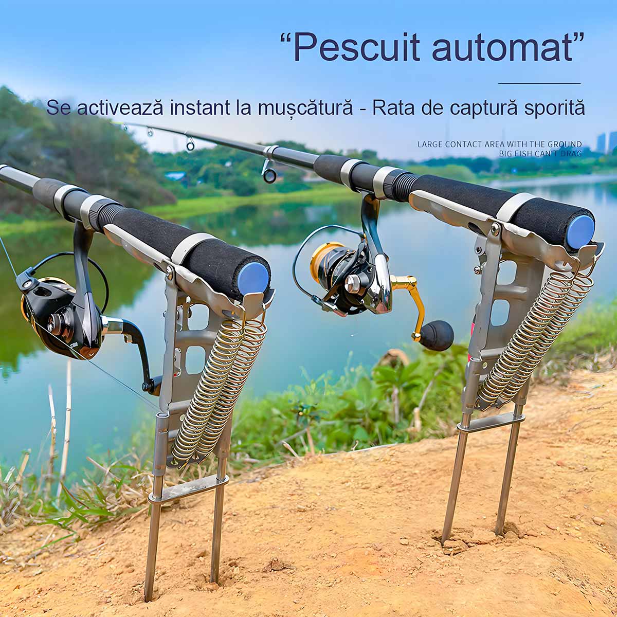Când mușcă peștele, ridică automat lanseta! Nu mai stai cu ochii pe apă – prinde plinul ușor!